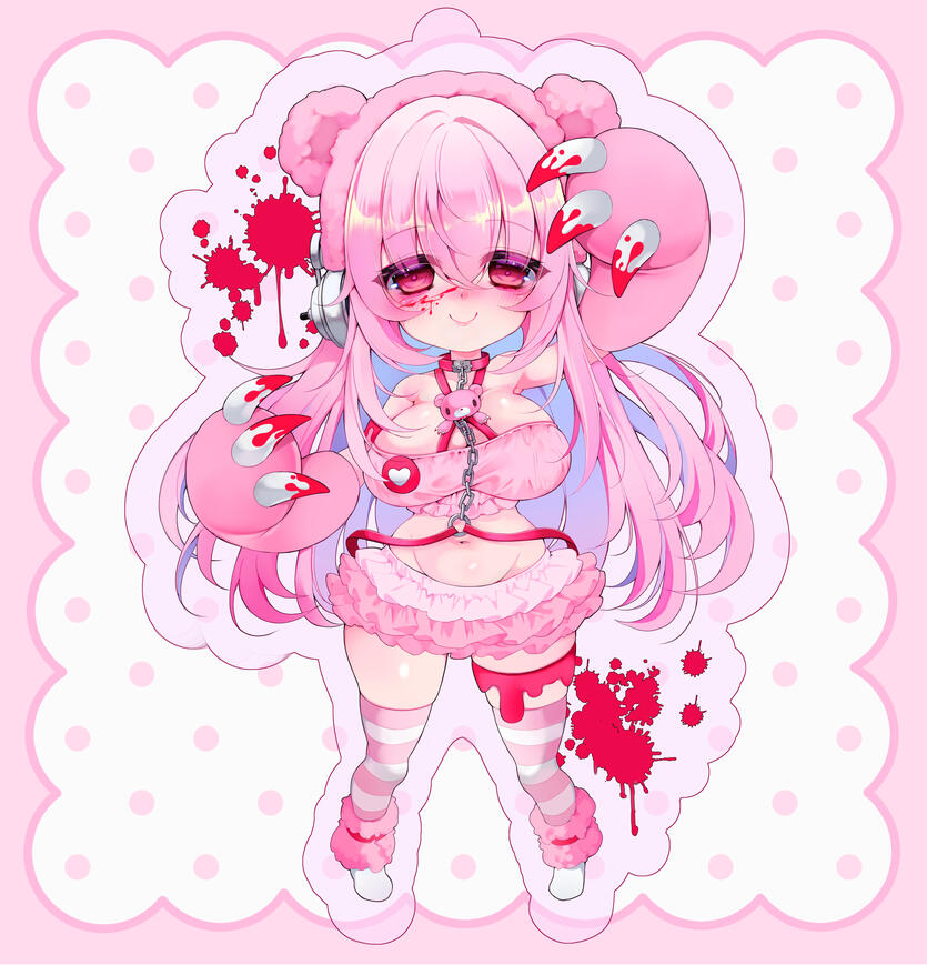 Sonico bloody bear keychain