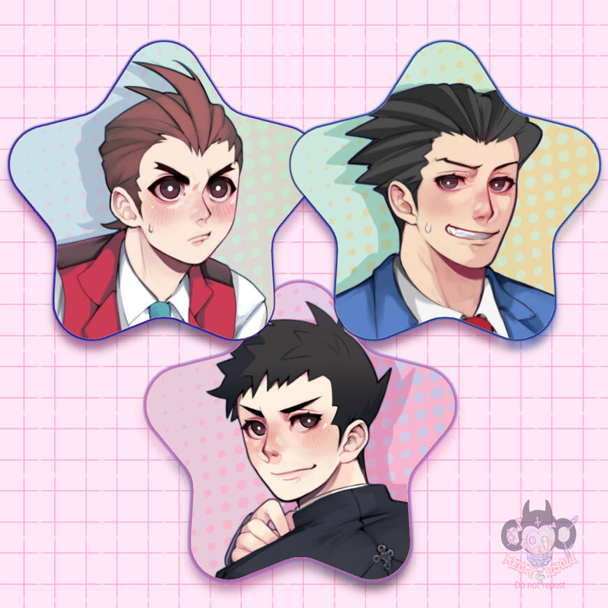 Ace Attorney buttons