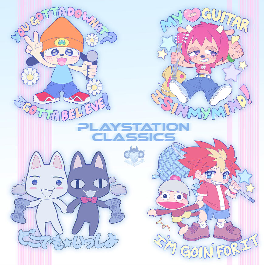 PS1 Classic Keychain/Sticker set