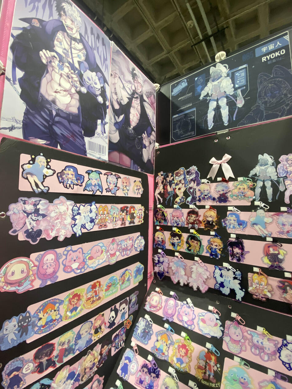 Sticker and Charm set up